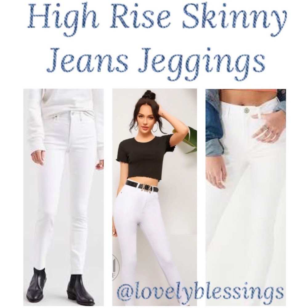 High Rise Skinny Jeans Jeggings Levi’s Jeans Denizen White Jeggings Size